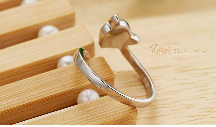 RJ102 Wholesale 925 silver ring, 925 silver fashion jewelry ring Sexy Fire Fox Ring For women-Opend 24