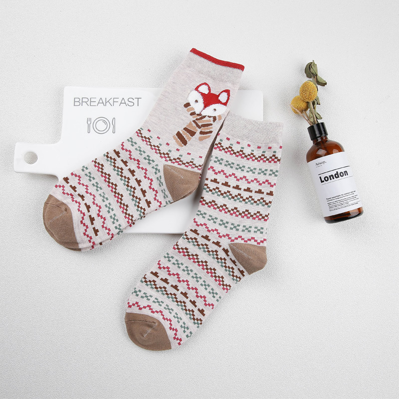 "FoxyWinter" - 2 Pair Fox Socks 1