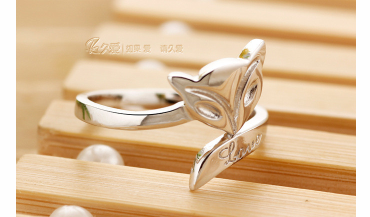 RJ102 Wholesale 925 silver ring, 925 silver fashion jewelry ring Sexy Fire Fox Ring For women-Opend 25